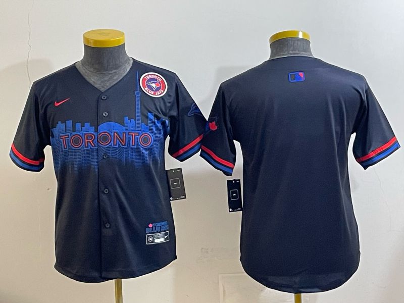 Youth 2025 Toronto Blue Jays Blank black Joint Name Nike MLB Jersey 05->youth mlb jersey->Youth Jersey